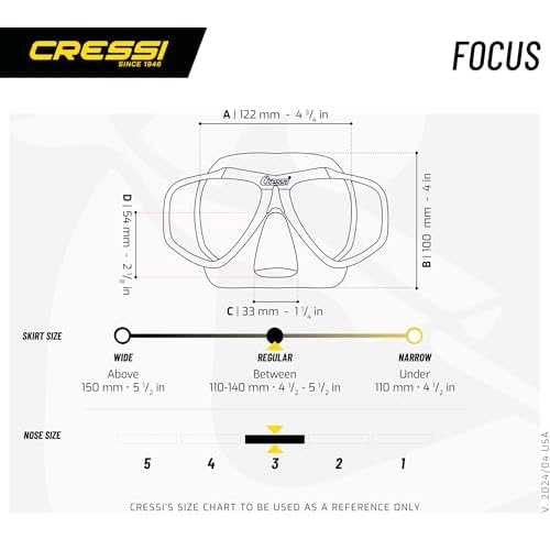 Cressi Adult Snorkel Kit- Lightweight Mask & Snorkel Combo for Snorkeling- Focus & Supernova Dry - Designed in Italy
