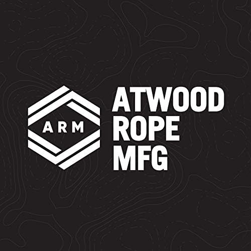 Atwood Rope Ready Rope™ Micro Cord Dispenser 125ft 100lb Test, Camping Gear Survival Tool, Built in Storage, Cutting Blade, Cord Grip, Gear Loop, Made in USA (Black)