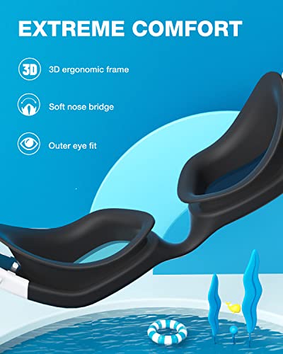 Kids Swim Goggles - 2 Pack Polarized G1MINI Girls & Boys, White Gold & Blue Gold