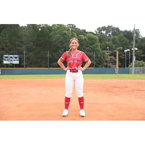 Mizuno Women's Belted Stretch Fastpitch Softball Pant, White, Small