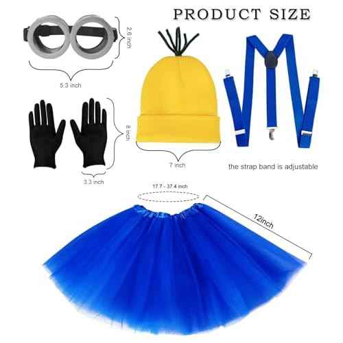 3 Pcs,5Pcs Halloween Costume Accessories Adult, Goggles/Beanie/Gloves, Halloween Cosplay Party Set