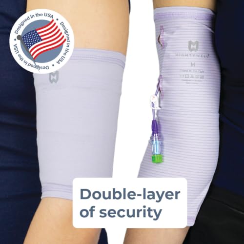 Large Black Double Layer PICC Line Cover for Arm - Soft Touch, Dignity & Security