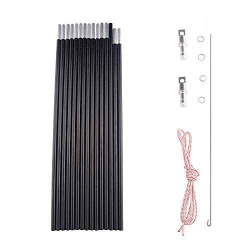 Aluminum Tent Poles Replacement, Fits Both Female and Male Ends, Lightweight Tent Pole Repair Kit, 7001 Aluminum Alloy T6 Heated