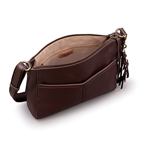 The Sak Alameda Leather Crossbody Purse - Leather Women's Handbag for Everyday & Travel - Cross Body Bag With Zipper