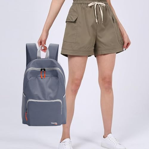 Lightweight Packable Backpack Travel Hiking Daypack Foldable Backpack for Men&Women,Gray