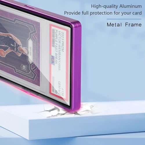Red PSA Slab Metal Magnetic Bumper Case for 35pt Graded Cards UV-Resistant