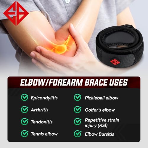 Tennis Elbow Brace XL Silicone Pad Non-Slip Support for Pain Relief - Variation 1