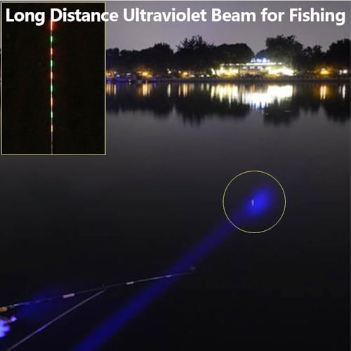 UV Blacklight Flashlight 12W 365nm Long Range UV LED with Battery and Safety Glasses
