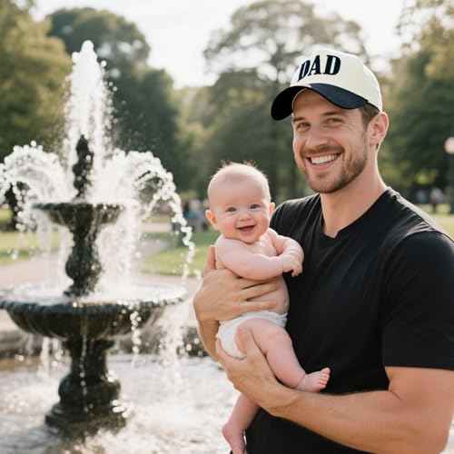 Dad Hats for Men, Vintage Two Tone Hat, New Dad Gifts for Husband, Fathers Day Birthday Gifts from Daughter Son Wife