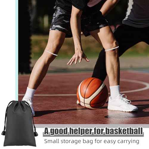 Silicone Patella Knee Band for Basketball Patella Tendon Support Knee Pain Running Tendon Brace Support Strap(4,Black and White,M)