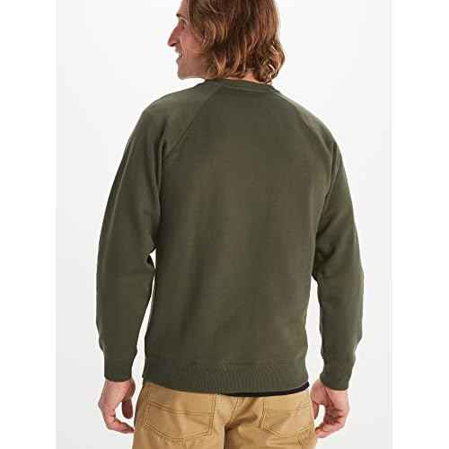 MARMOT Men's Montane Crew Sweatshirt - Screen Printed Graphic on Warm, Breathable, Eco-Friendly Cotton/Poly Blend