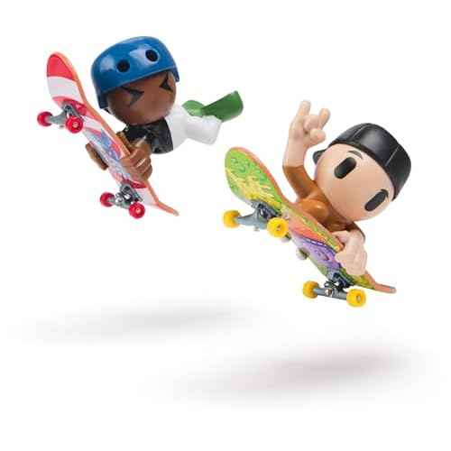 Tech Deck Sk8 Crew, 2-Pack Exclusive Fingerboards with Assistive Figures, Collectible and Customisable Mini Skateboards, Kids¡¯ Toys for Ages 5 and up (Styles May Vary)
