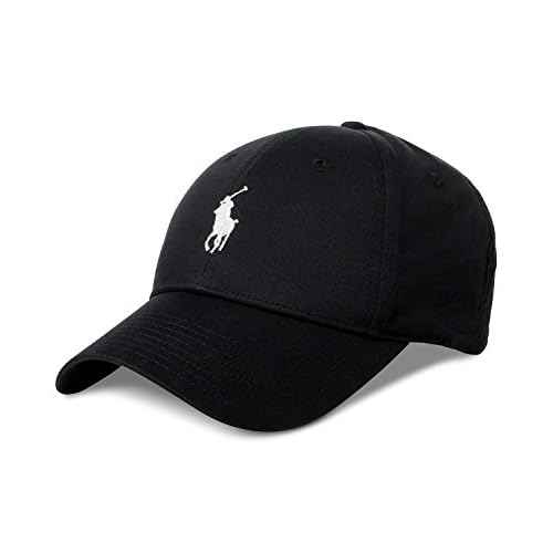 Polo Ralph Lauren Men`s Baseline Performance Cap (Black(5002)/White, One Size)