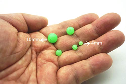 Yellow Toasis Round Hard Plastic Fishing Beads - 5 Sizes, 500pcs