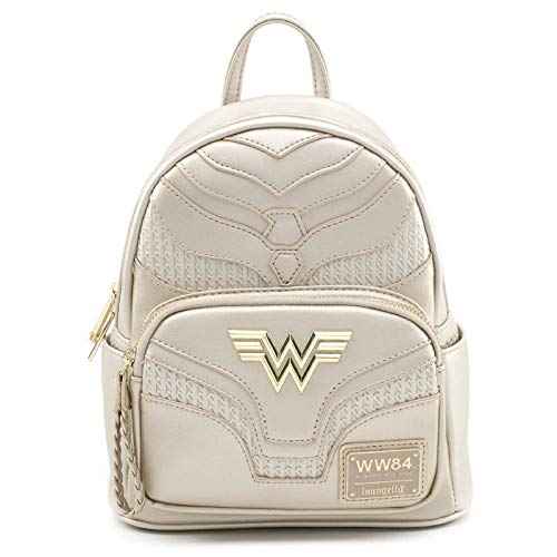 Loungefly x DC Comics Wonder Woman 1984 Cosplay Mini Backpack (One Size, Gold)
