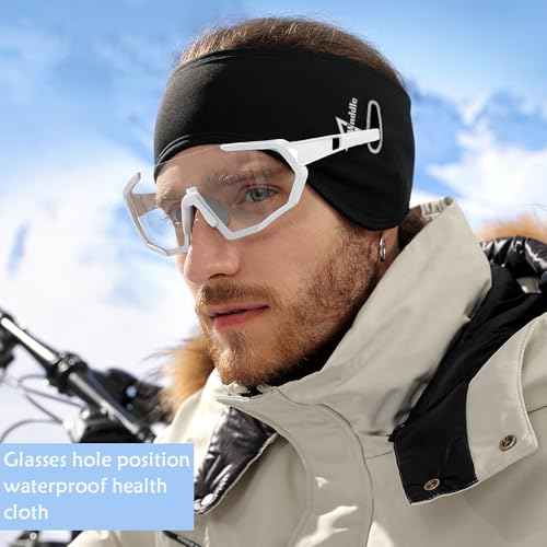 Winter Ear Warmers Headbands, Adjustable Sports Headband Ear Warmers, Winter Ear Covers for Women and MenSki Sport Headband for Men & Women, for Ski Running Cycling Workout