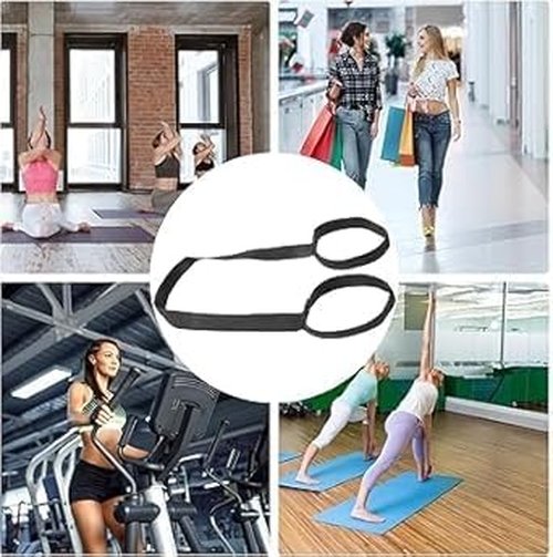 Gryshanyun Adjustable Yoga Mat Strap Holder, Non-Slip Nylon Carrier Sling for Pilates, Exercise and Fitness Mats, Doubles as Resistance Band for Stretching