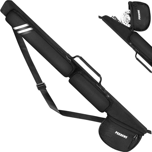 PEKREWS 9ft 4-Piece Fly Rod Case with Reel Pouch - Black, 30.5 Inch