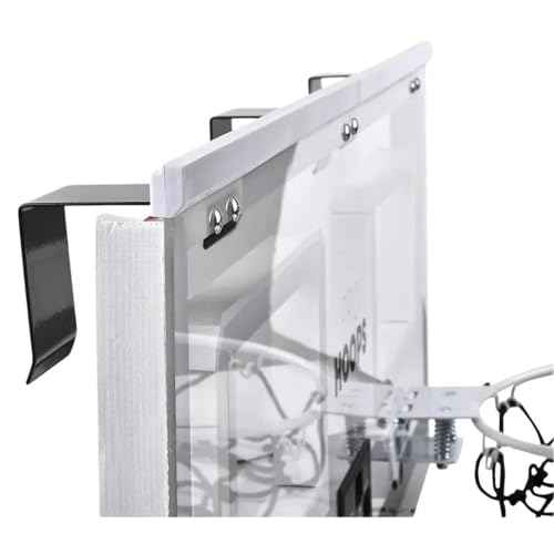 Franklin Sports Over The Door Indoor LED Basketball Hoops-Steel Rim Mini Basket-Includes Ball and Pump-Light Up Backboard