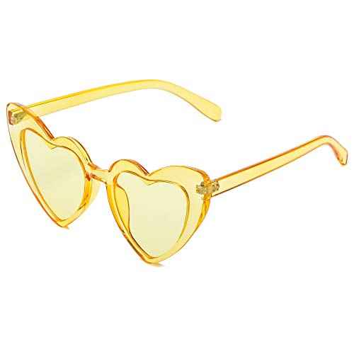 Heart Sunglasses for Women Trendy Cat Eye Love Shaped Sunglasses Vintage Lovely Retro Cute Sun Glasses