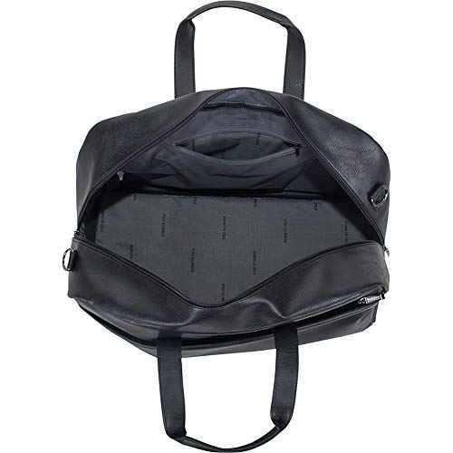 Kenneth Cole REACTION Port Stanley Duffel Pebbled Vegan Leather Carry on Shoulder Duffle Travel Bag