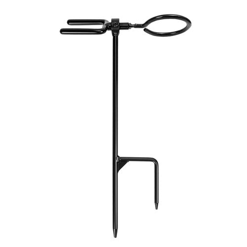 AHOSOUTLY Bow Stake with 360 Degree Adjustable Rotating Fork and Arrow Ring Strong Bow Arrow Bracket for Recurve/Compound Bow