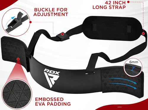 Black RDX Arm Blaster for Biceps and Triceps | 23-Inch Aluminum Curl Support with Adjustable Strap
