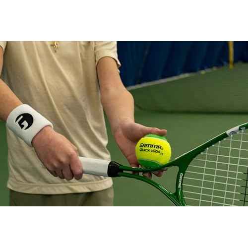 GAMMA Quick Kids 36, 60, & 78 Training Tennis Balls for Kids & Beginners, Low-Compression Core Reduces Speed & Bounce, Great for Tennis Practice, USTA & ITF Approved for Use in 10 & Under Tournaments