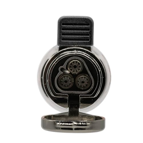 Triple Jet Flame Lighter 2-Pack - Windproof Torch, Adjustable Flame, Durable Design - Black + Clear