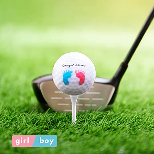 X-Large Gender Reveal Exploding Golf Balls Set Pink & Blue - Safe Powder Filled Party Favors