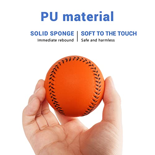 Orange Foam Baseballs 12 Pack for Kids Regulation Size Soft Training Balls