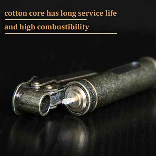 Kerosene Trench Lighter Vintage Metal Portable Refillable Lighter Bronze