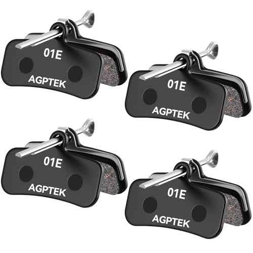 AGPTEK Bike Brake Pads, High-Performance Bicycle Brake Pad, 4 Pairs Mountain Bike Pad for Shimano/Tektro/TRP, Work Ebike/Mountain & Road Bike