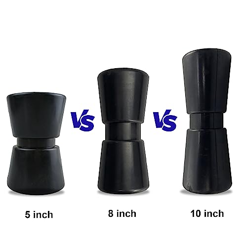 Heavy Duty Boat Trailer Keel Roller Fits 5-Inch Wide Bracket - Black Rubber