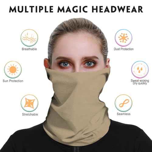 Neck Gaiter for Men Women Headwear Bandana Head Wrap Face Scarf Mask Cover Warmer Balaclava-Seamless & Versatile