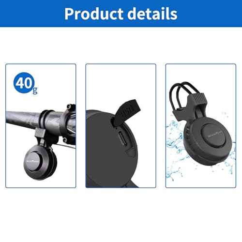 YOUNGFLY Electric Bike Horn Bicycle Bell, 120db Electronic Bicycle Horn with USB Waterproof Plug 4 Sound Modes, for Kids Boys Adults Mountain Bike Accessories