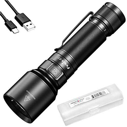 Fenix C7 Rechargeable Flashlight, 3000 Lumen High Lumen USB-C Fast Charging with Lumentac Organizer