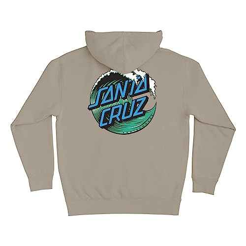 SANTA CRUZ Wave Dot P/O Hooded Heavyweight Sweatshirt Cement XL Mens