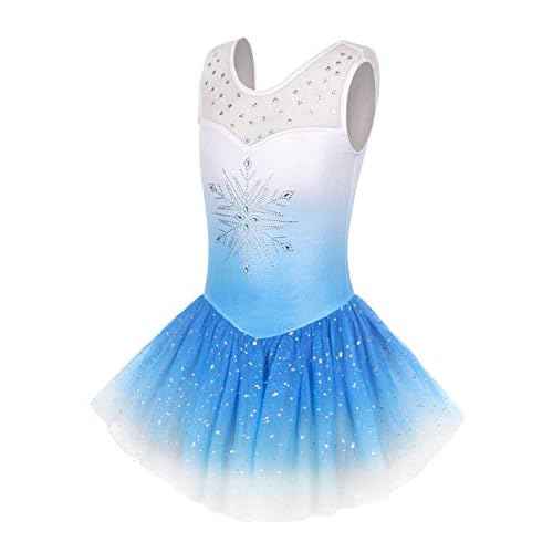 EQSJIU Ballet Leotard for Girls Dance Gymnastics Toddler Sparkly Dance Dresses Outfits Tutu Skirted Leotard Kids 1-10 Years
