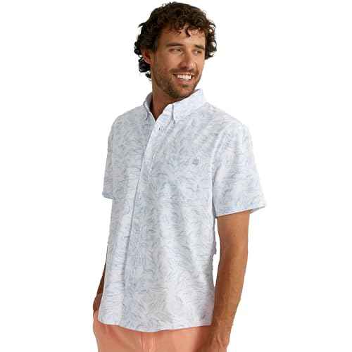 HUK Mens Kc Scott Patterned Kona Shirt, Performance Button Down Shirt