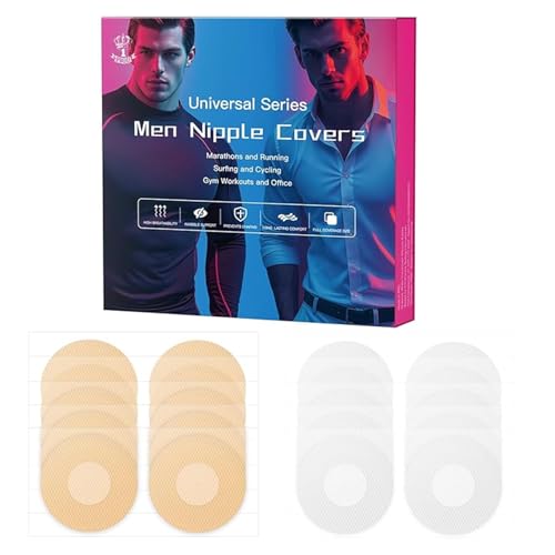 Men's Running Nipple Covers - Anti-Chafing, Sweat-Resistant Tape Guards for Marathon & Performance