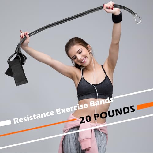 Resistance Exercise Bands for Baseball Pitching - 20 Lb Black