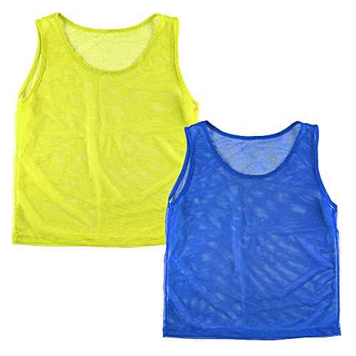 Super Z Outlet 12 Pinnies Scrimmage Vests Team Practice Jersey for Child Youth Teen Lightweight
