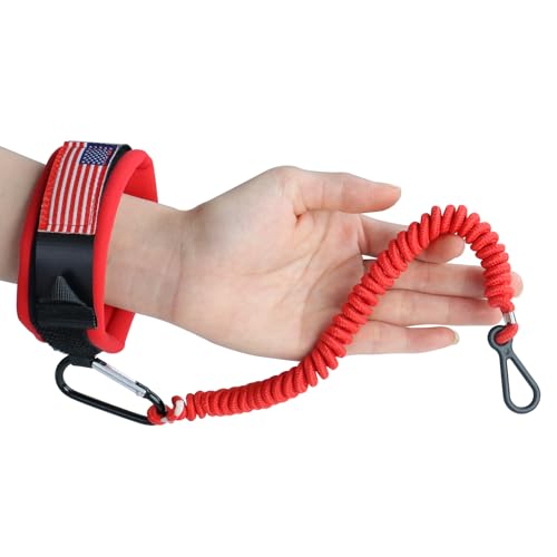 Boat Key Lanyard Wrist Strap for Marine Outboard Emergency Safety - Red