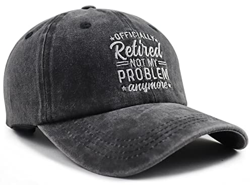 Officially Retired Baseball Cap for Women Men - Black, One Size