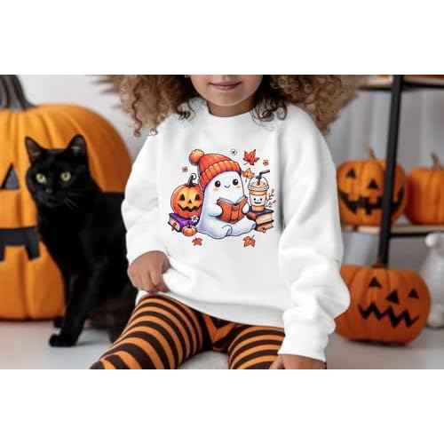 Mommy and Me Matching Outfits Halloween Sweatshirt Cute Ghost Pumpkin Sweater Spooky Season Baby Girl Fall Shirt