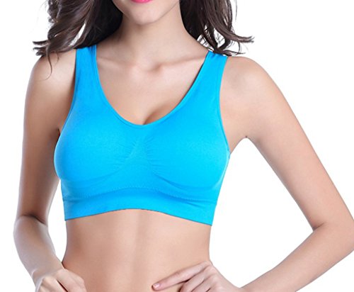 Women's Low-Impact Sports Bra 6-Pack - Comfortable Workout Sleep Bras X-Large