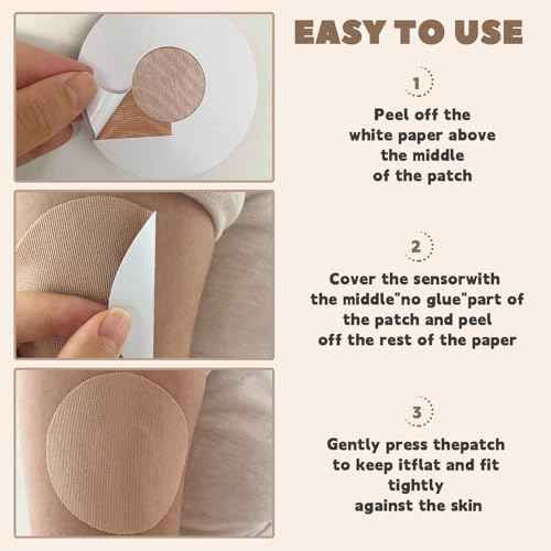 Nepia 30 Pcs Flesh CGM Sensor Patches | Waterproof Adhesive for Dexcom G7/Libre1 2 3/Enlite | 14 Days Long-Lasting Protection | Sweatproof Sensor Covers with Comfortable Fit for Active Lifestyle