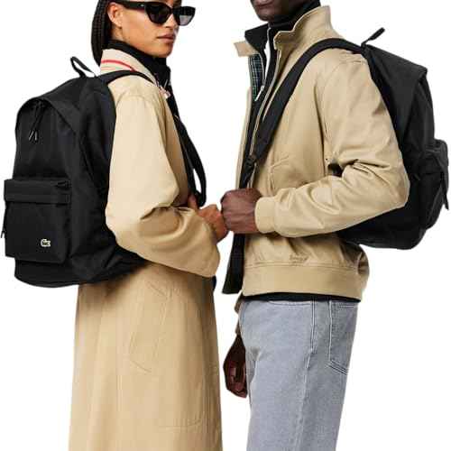 Lacoste Unisex Neocroc Backpack, Black, One Size