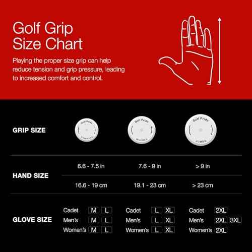 Golf Pride MCC Golf Club Grip - All-Weather Hybrid Grip - Brushed Cotton Cord & Pebbled Texture - Moisture-Wicking Technology - Red